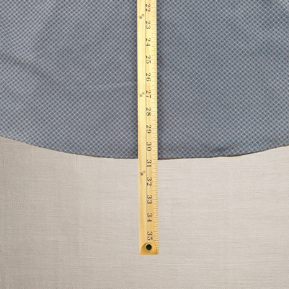 Tom Baine Slim Fit Dress Shirt XL 17-17.5 Blue Geometric Stretch Wrinkle Free - Picture 8 of 9